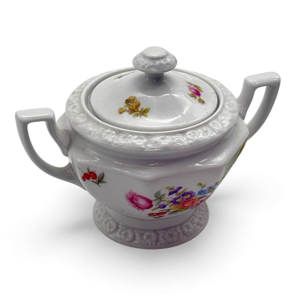 Сахарница Rosenthal Maria Classic Rose Мейсенский букет 15 см Германия 