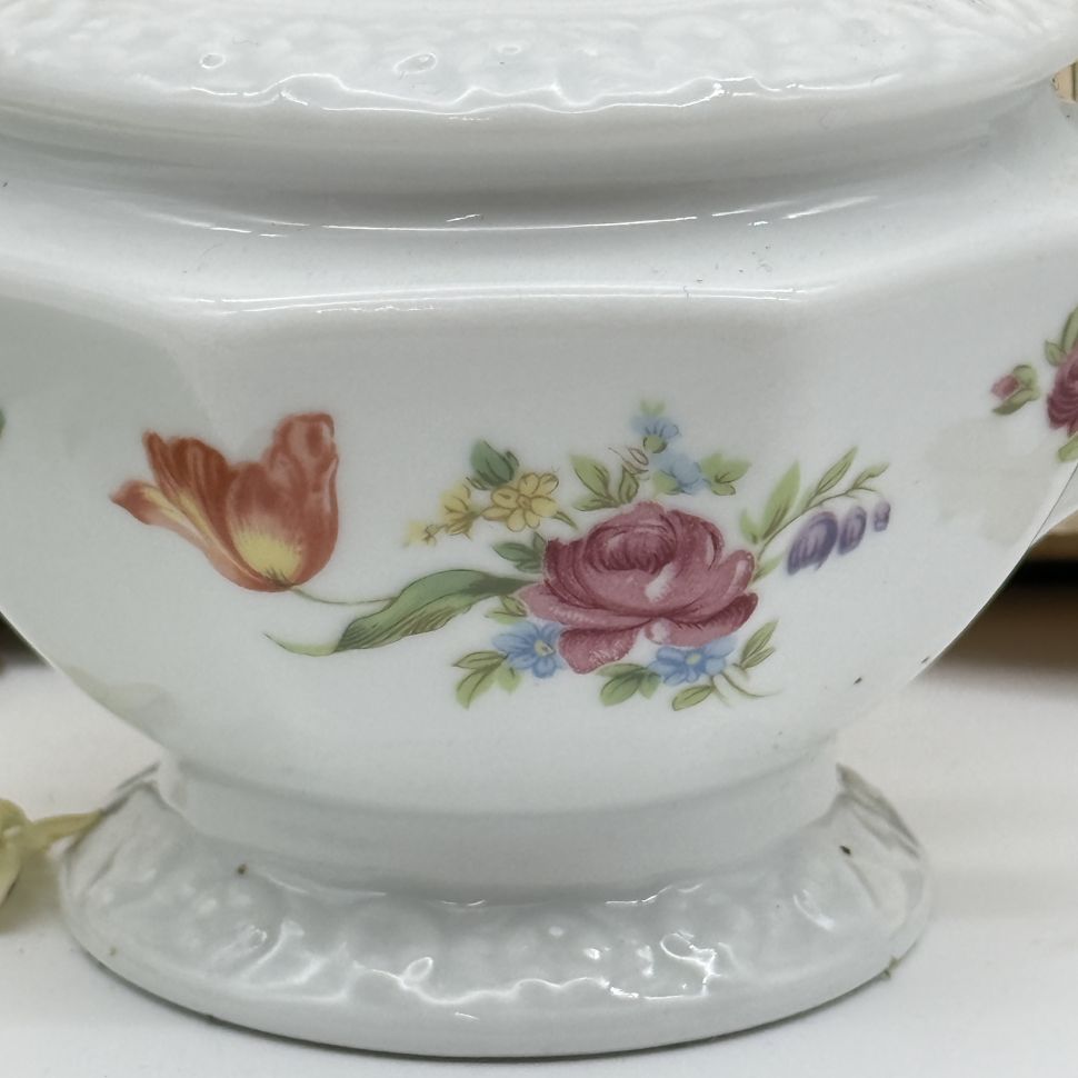 Сахарница Rosenthal Maria Classic Rose Мейсенский букет 15 см Германия 