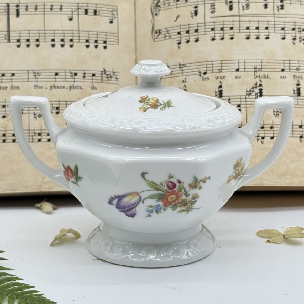 Сахарница Rosenthal Maria Classic Rose Мейсенский букет 15 см Германия 