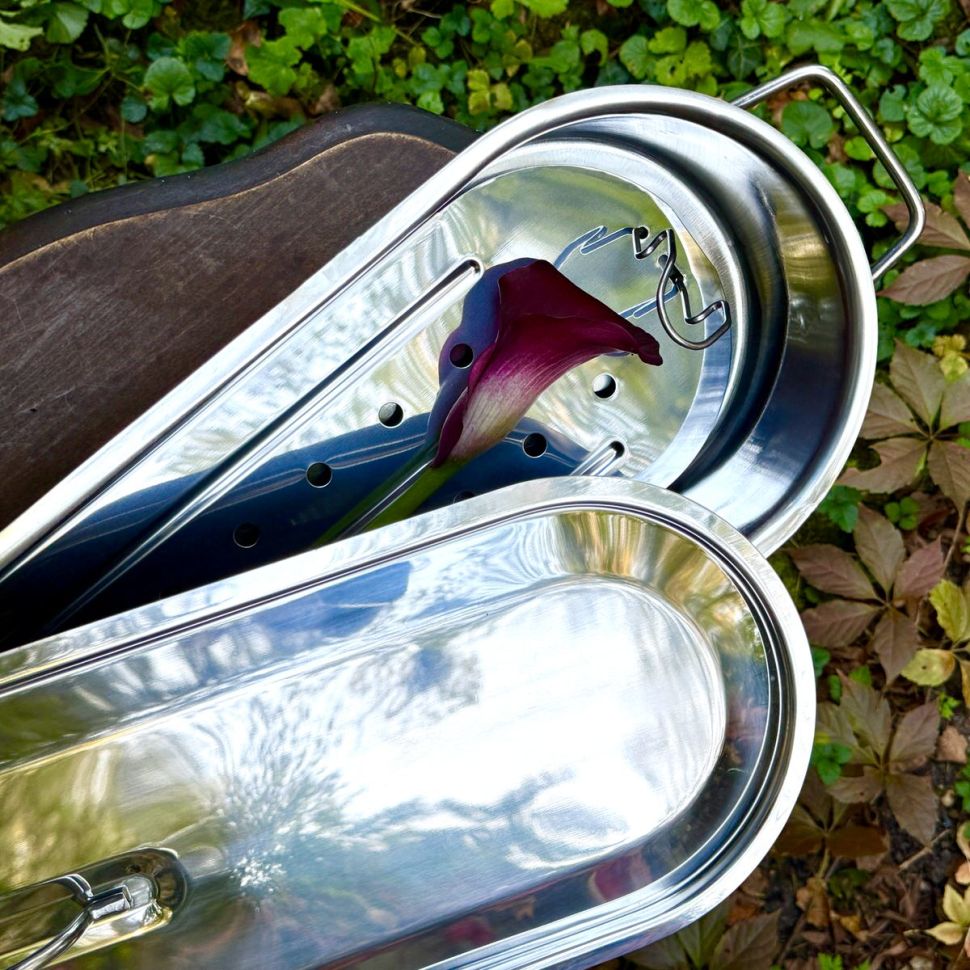 Жаровня для запекания поширования рыбы 68 см сталь