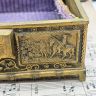 Шкатулка для украшений с рельефным изображением латунь Франция