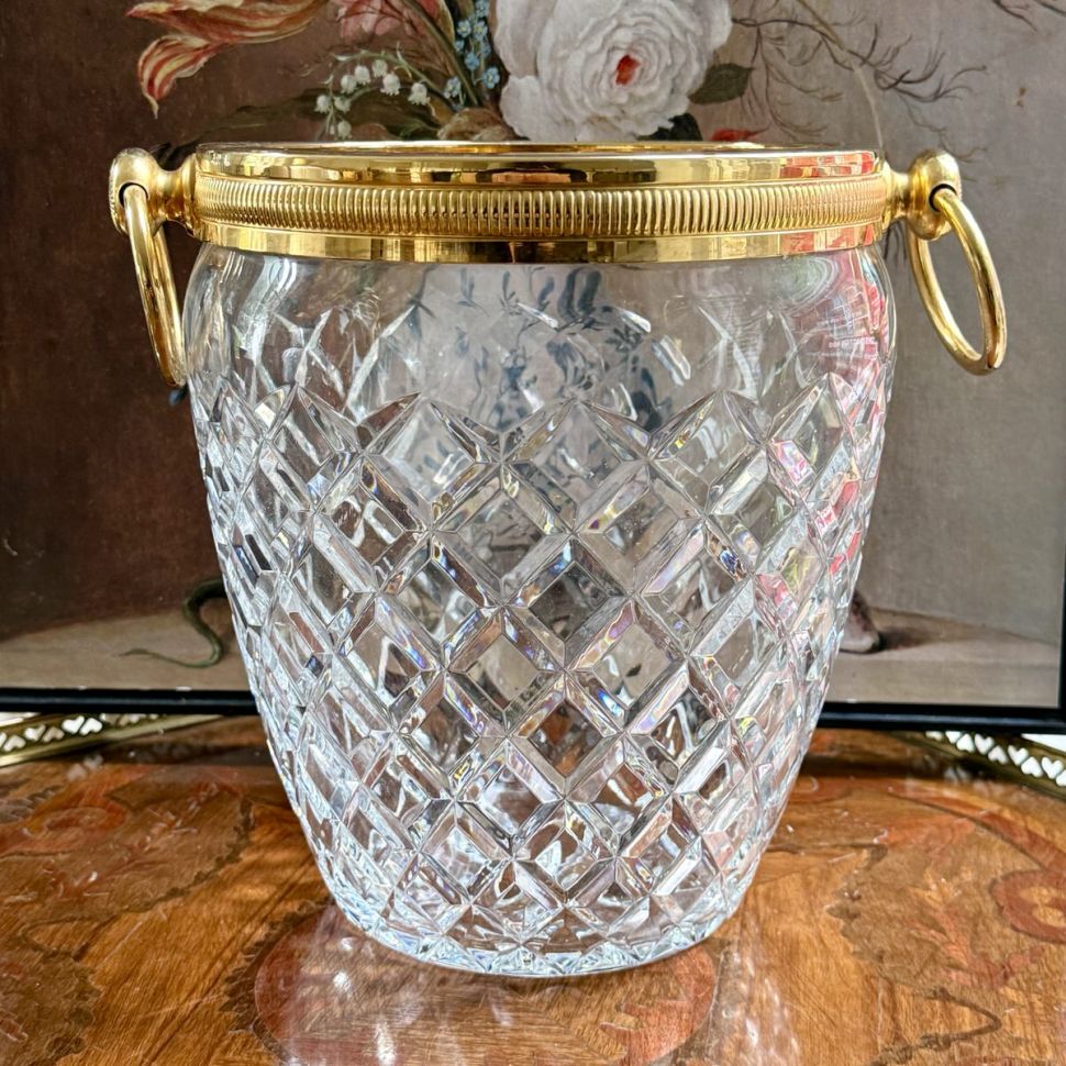 Ведро для охлаждения бутылки 23 см хрусталь Франция 