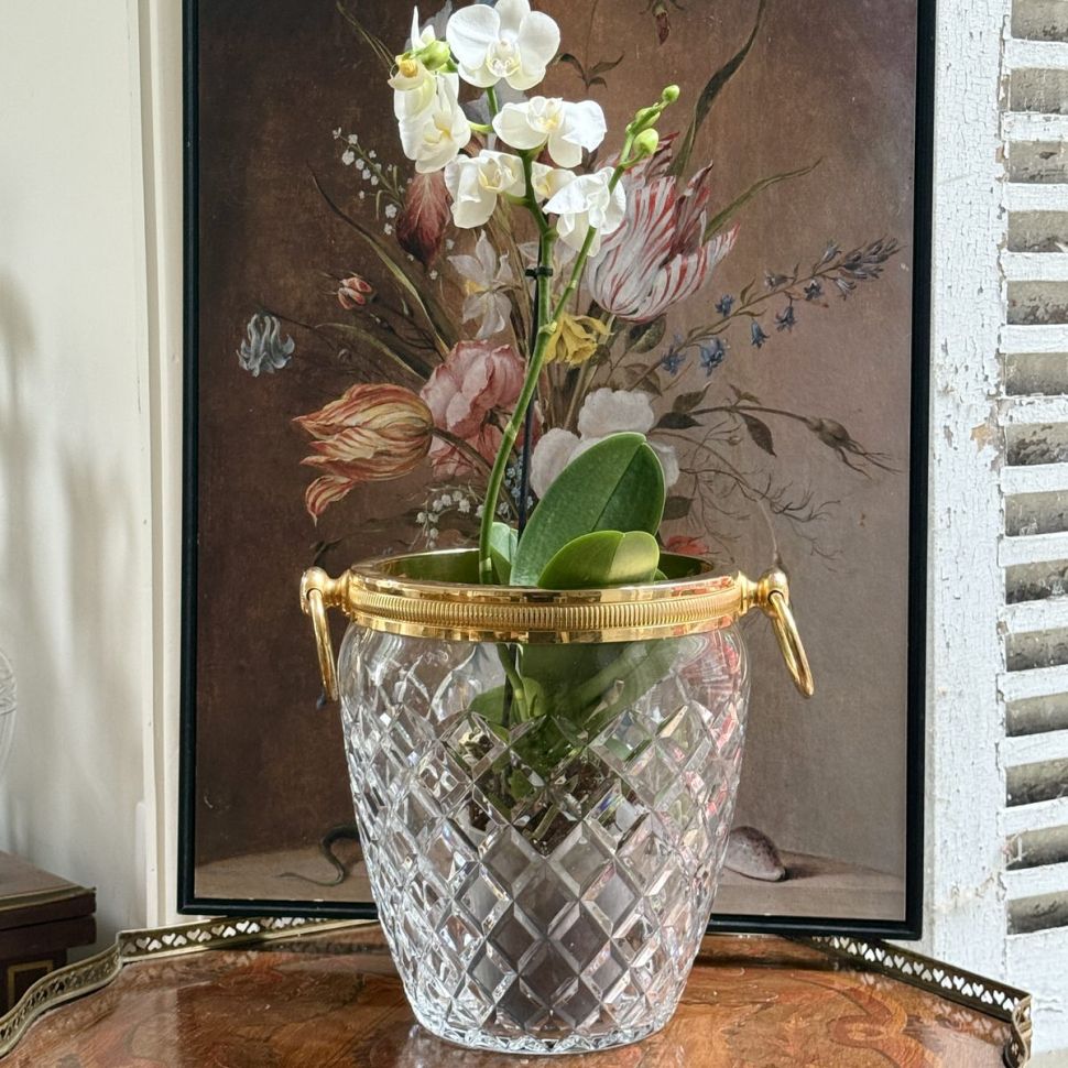 Ведро для охлаждения бутылки 23 см хрусталь Франция 