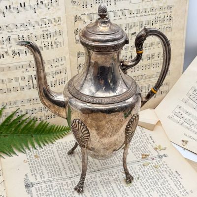 Кофейник 1,4 л на ножках UDNER серебрение Англия