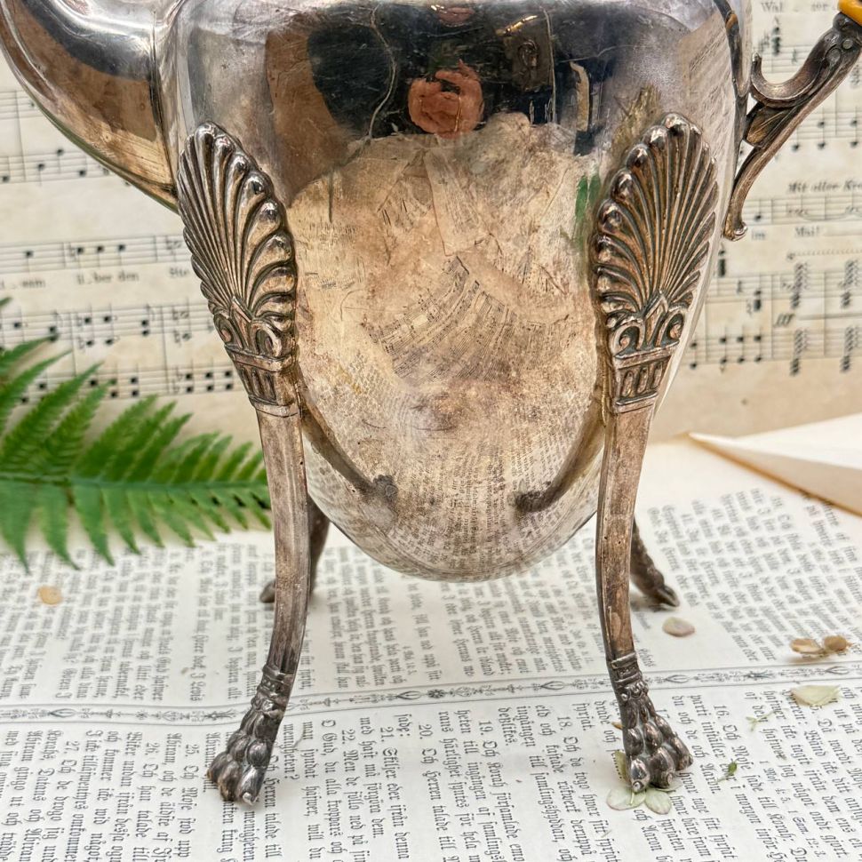 Кофейник 1,4 л на ножках UDNER серебрение Англия