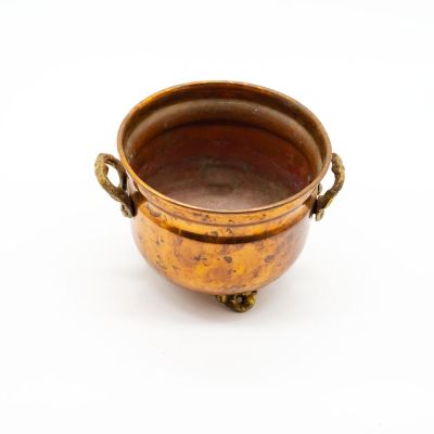 Кашпо медное горшок с ручками