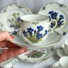 Тарелка Franklin Porcelain Stengelloser Enzian 20 см фарфор Германия