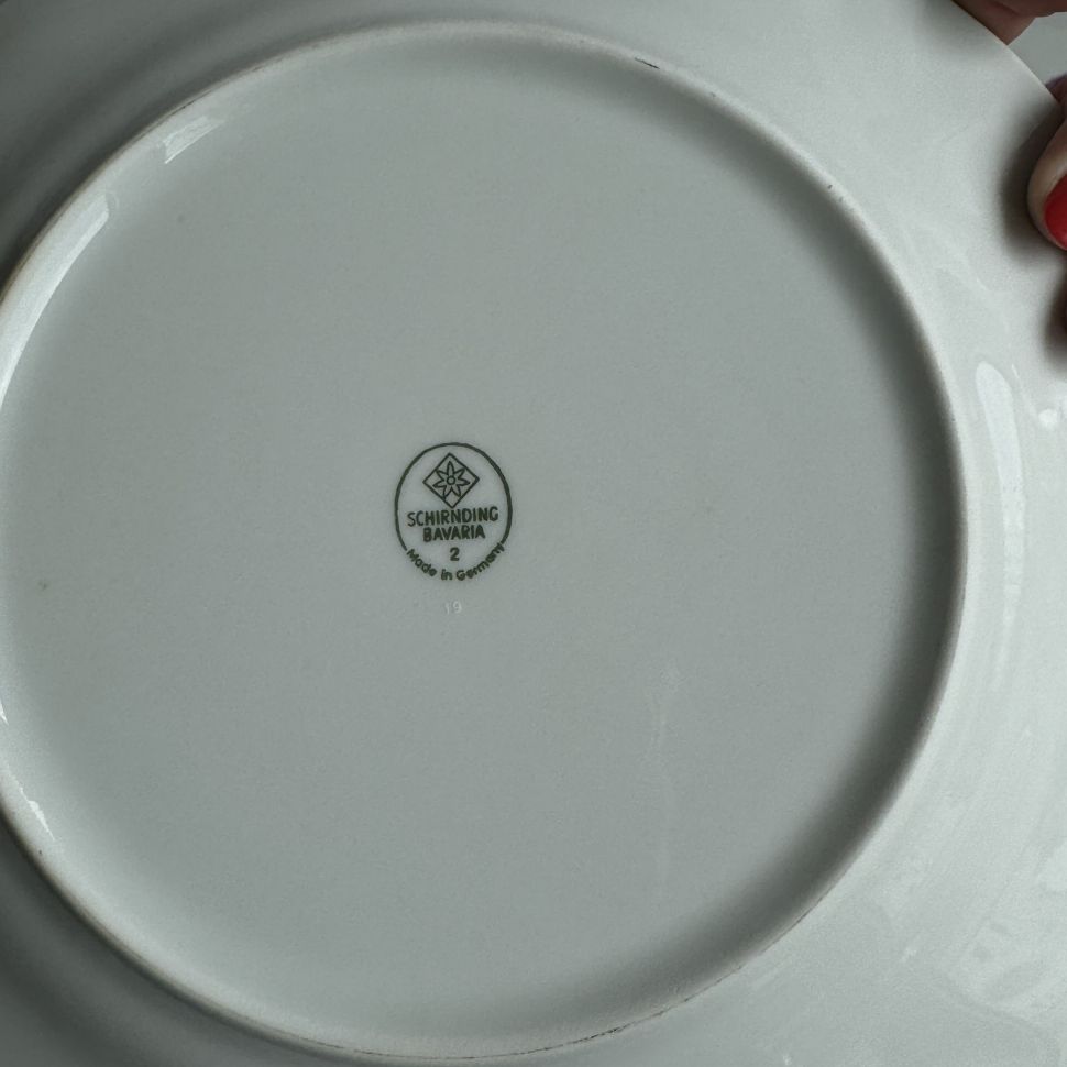 Тарелка глубокая Sсhirnding Мейсенский букет 23 см Германия