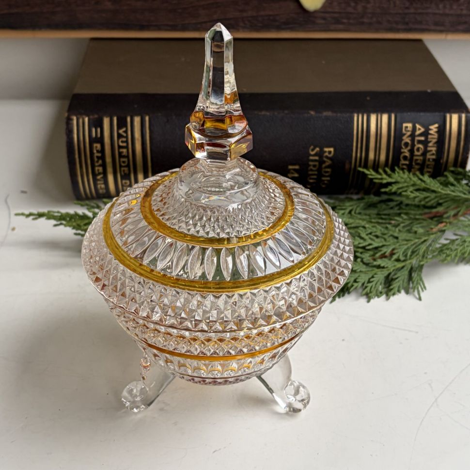 Икорница Солнце 19 см хрусталь 