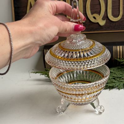 Икорница Солнце 19 см хрусталь 