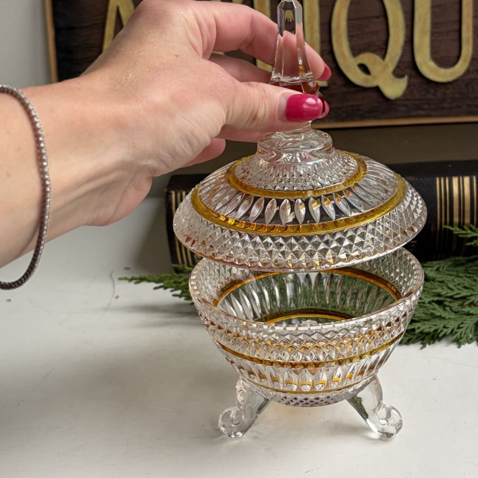 Икорница Солнце 19 см хрусталь 