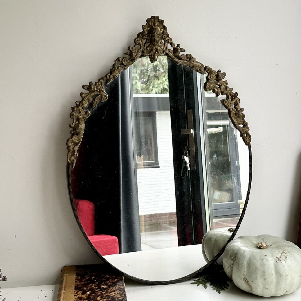 Зеркало в раме c бронзовой рамой 38х53 см Франция