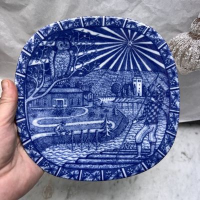 Тарелка 1977 квадрат Rorstrand Швеция