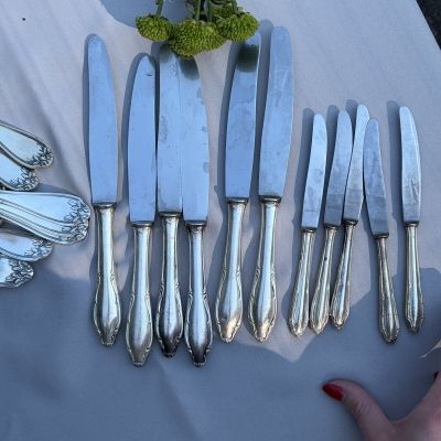 Нож десертный 17,5 см серебрение сталь