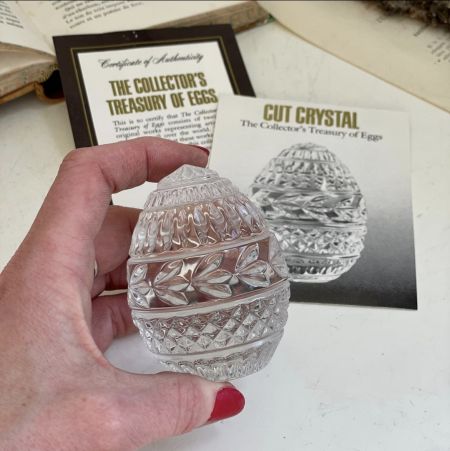 Яйцо декоративное Cut Crystal Franklin Mint Ограненный кристалл 