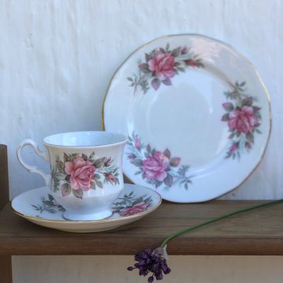 Чайная кофейная пара 150 мл Queen Anne костяной фарфор Англия