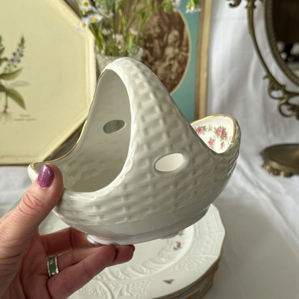 Конфетница ​Pirken Hammer 17 см ручная роспись Чехословакия