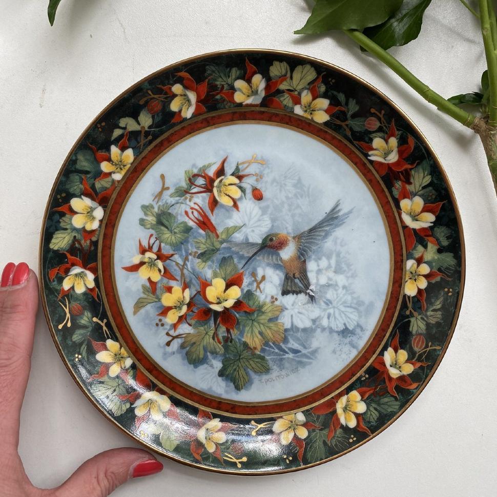 Тарелка 21 см Franklin Mint Колибри Англия