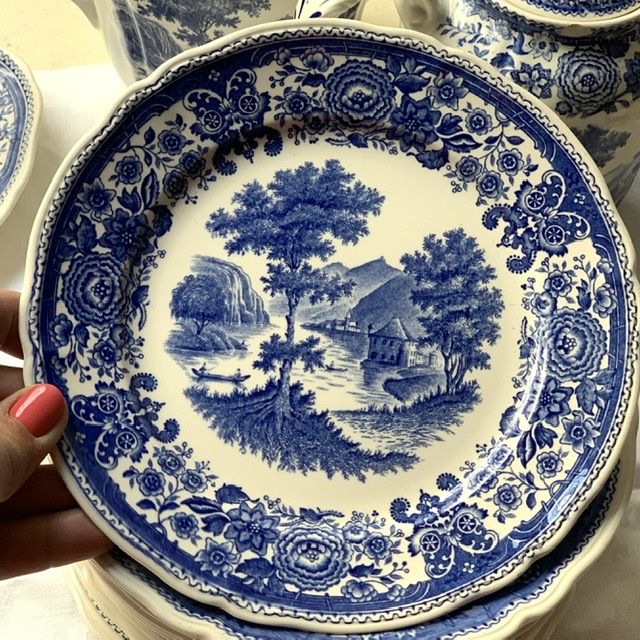 Тарелка ВиллеройБох Burgenland синий 19 см фарфор Германия