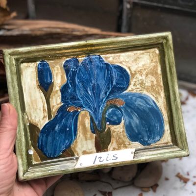 Изразец Ирис 19 см склеен