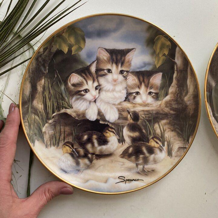 Тарелка 21 см Franklin Mint Fine Feathered Friends (котята) фарфор