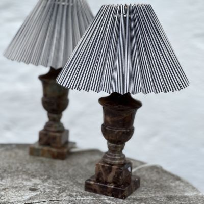 Лампа настольная 25 см натуральный алебастр Италия