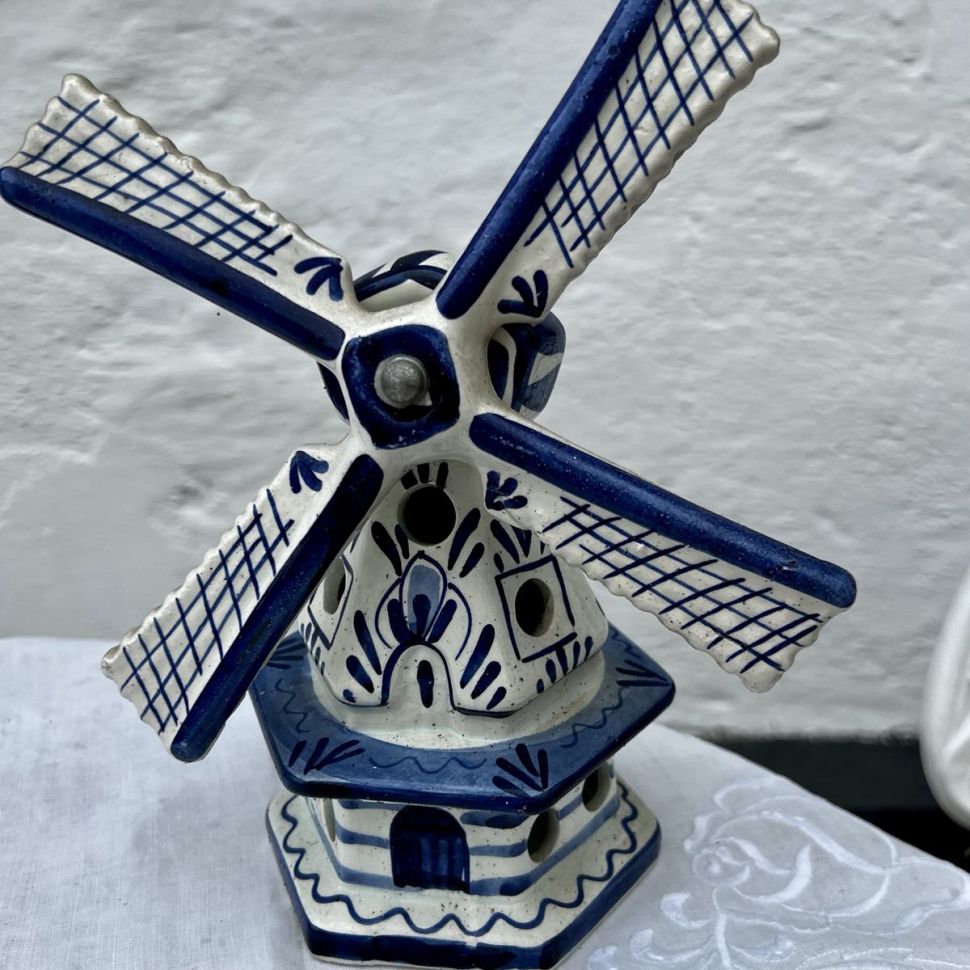 Подсвечник Мельница 22 см керамика Голландия