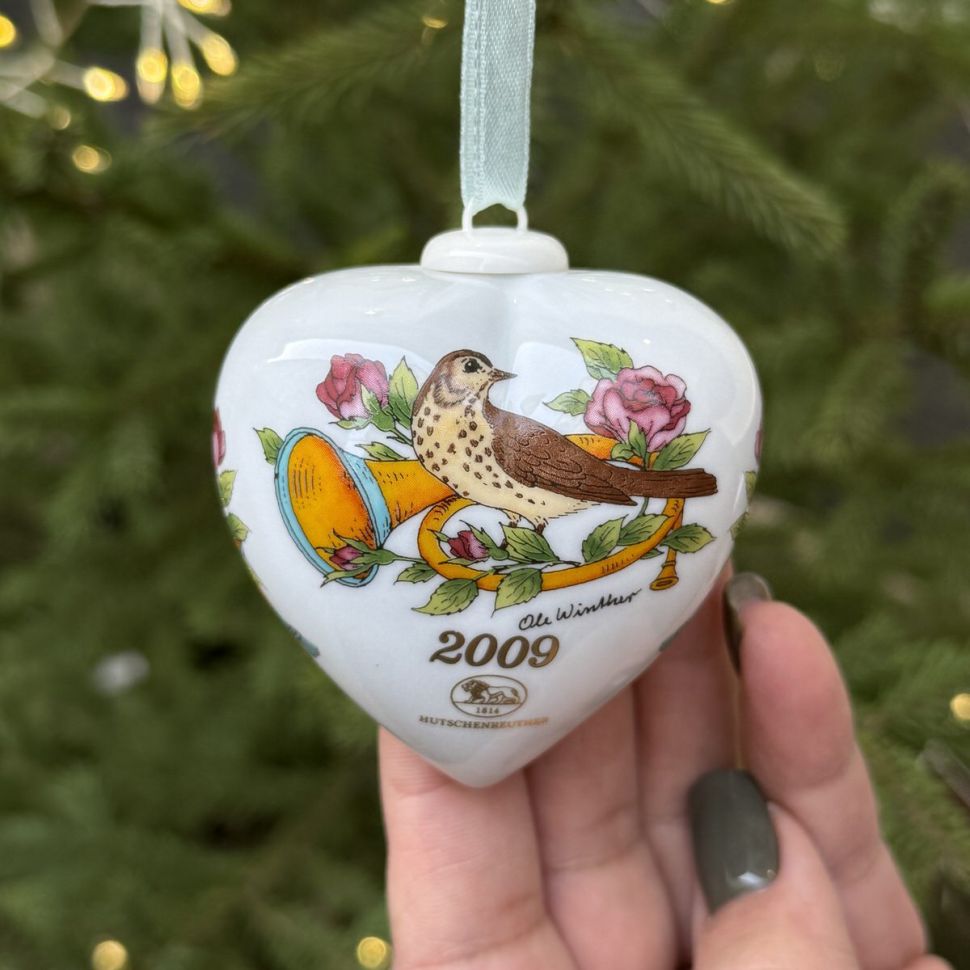 Подвес Hutschenreuther Сердце фарфор 8 см Германия 2009 г.