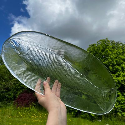 Блюдо для рыбы 47 см хрусталь Швеция