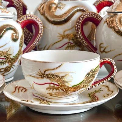 Чайная пара Гейша Дракон 220 мл фарфор Япония