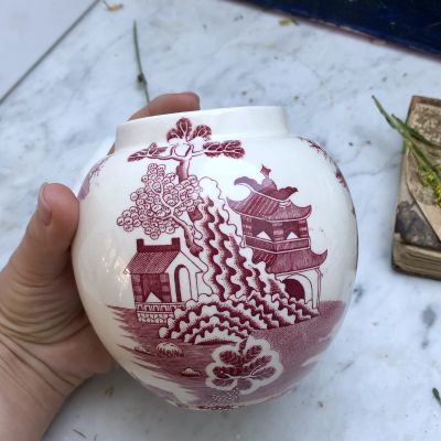 Банка без крышки ваза MASONS, Англия, willow начало 20-го века