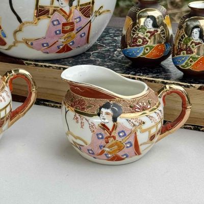 Молочник Гейша с сямисэн 180 мл фарфор Япония   