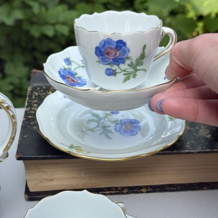 Кофейное трио Meissen Мейсенский букет​ 100 мл 1966 г. Германия