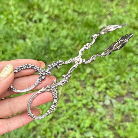 Щипцы для десерта Роза 16 см серебрение 