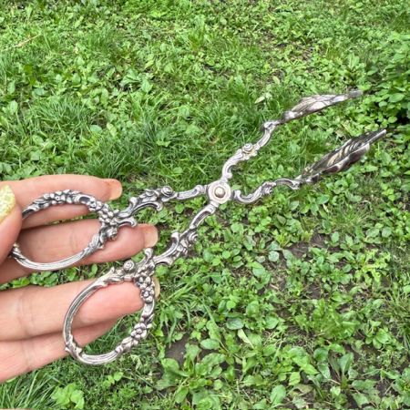 Щипцы для десерта Роза 16 см серебрение 
