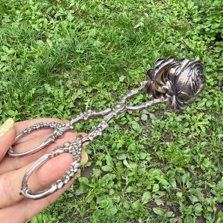 Щипцы для десерта Роза 16 см серебрение 