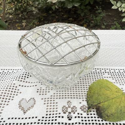 Роузбол Bohemia 10 см хрусталь металл Чехия