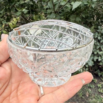 Роузбол Bohemia 10 см хрусталь металл Чехия