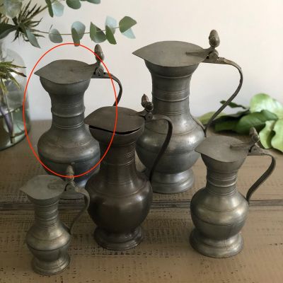 Кувшин оловянный с крышкой 23 см