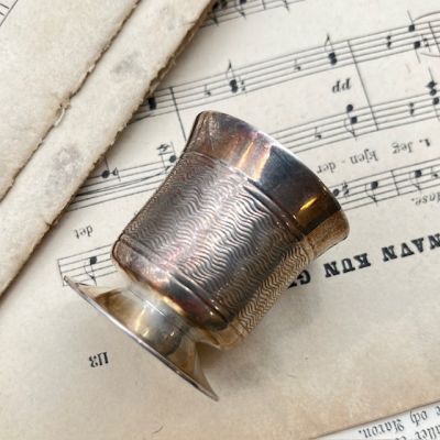 Подставка для яйца 5 см серебрение