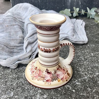 Подсвечник керамический на 1 свечу с ручкой