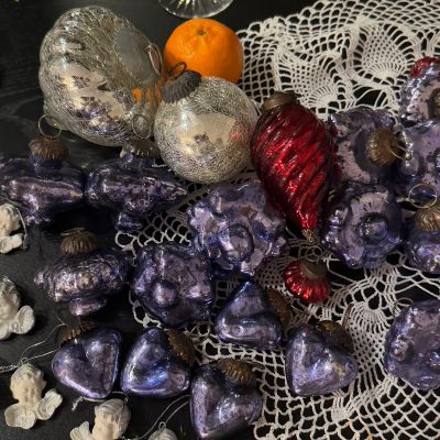 Елочная игрушка 9 см стекло ручная работа Нидерланды