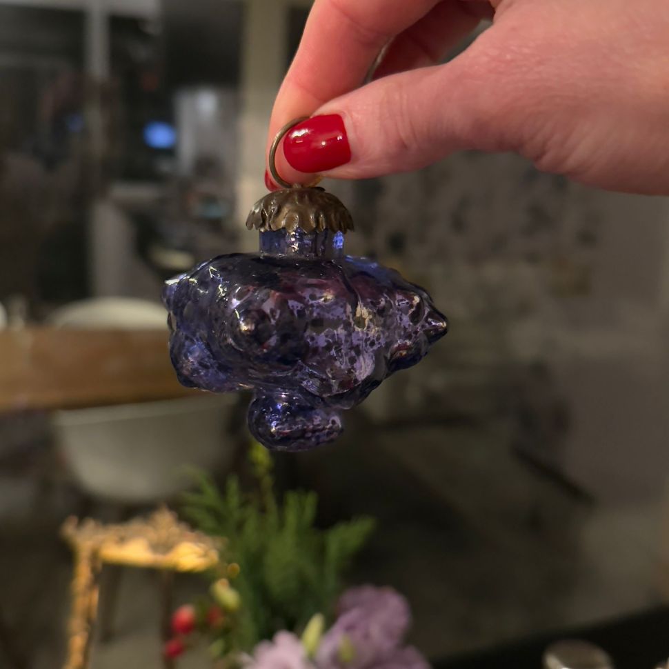 Елочная игрушка 9 см стекло ручная работа Нидерланды