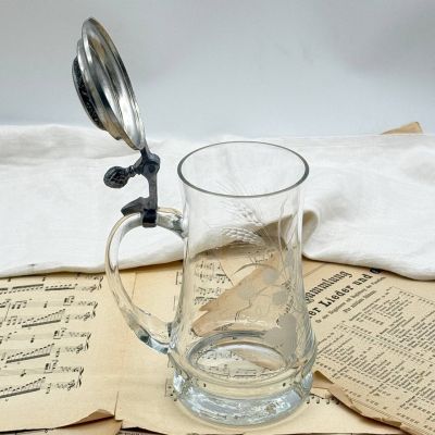 Кружка пивная 800 мл хрусталь олово Германия