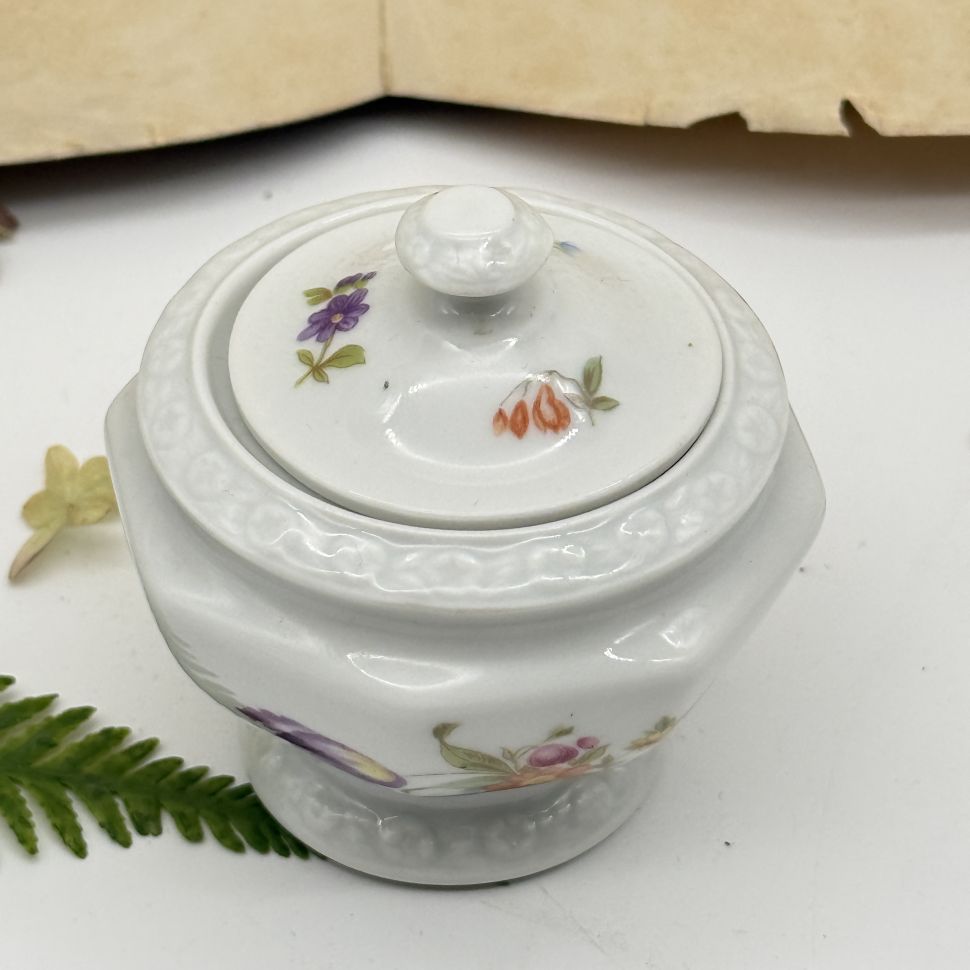 Сахарница Rosenthal Maria Classic Rose Мейсенский букет 8 см Германия