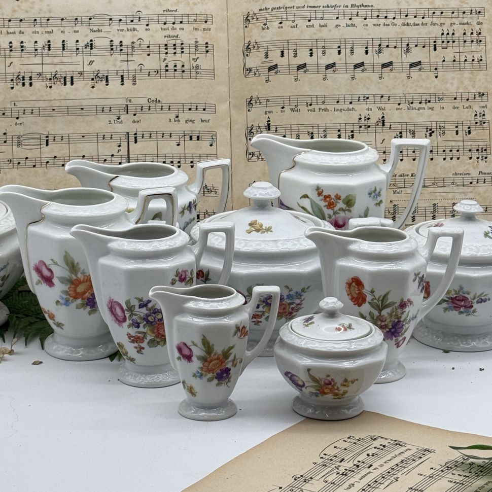 Сахарница Rosenthal Maria Classic Rose Мейсенский букет 8 см Германия