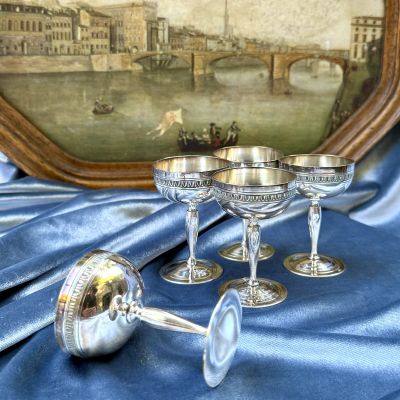 Рюмка Муха 25 мл мельхиор Англия серебрение