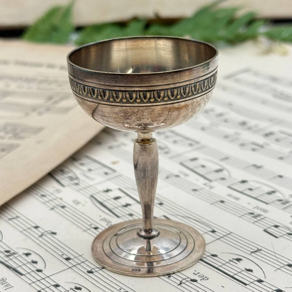 Рюмка Муха 25 мл мельхиор Англия серебрение