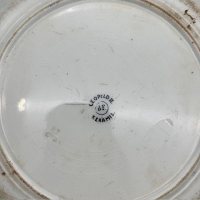 Тарелка Boch Freres Leopold II 24 см Бельгия 1881 г.