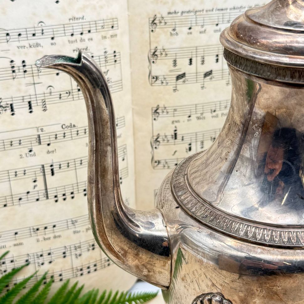 Кофейник 1,1 л на ножках UDNER серебрение Англия 